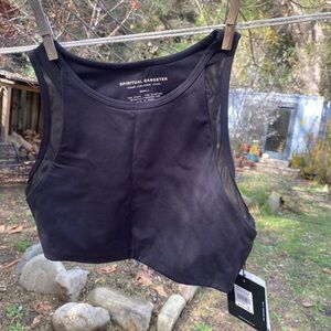 Spiritual Gangster Black Longline Bra